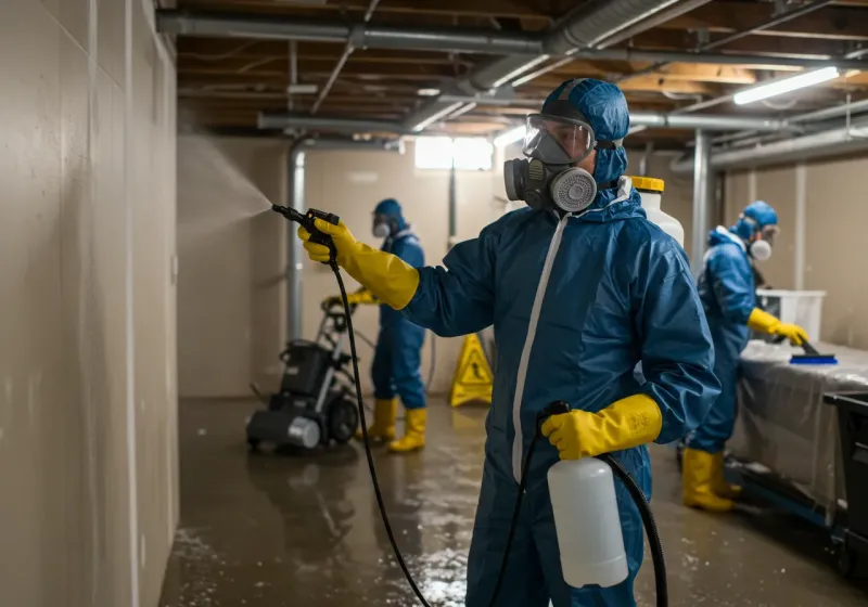 Basement Sanitization and Antimicrobial Treatment process in Westover, WV