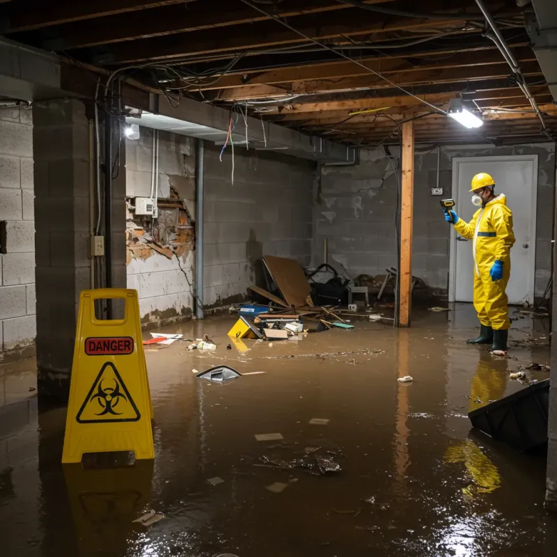 Flooded Basement Electrical Hazard in Westover, WV Property
